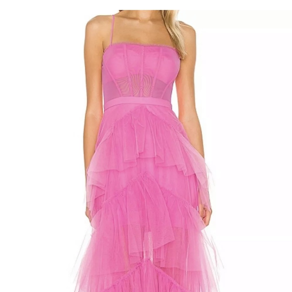 BCBG Pink tulle dress corset
